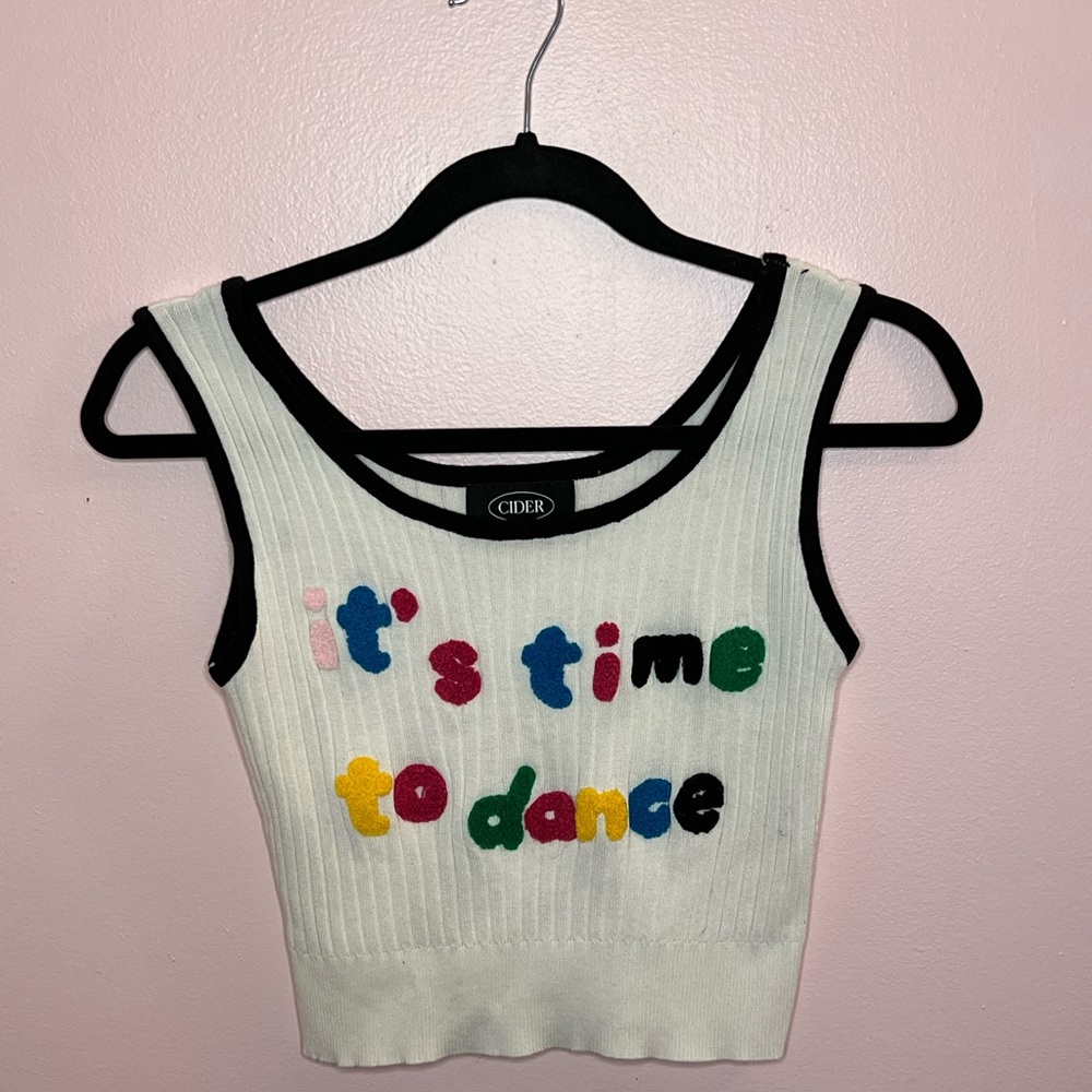 "It's Time To Dance" Cropped Tank Top